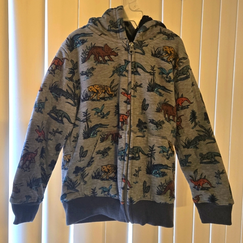 The Children's Place Toddler Dino Zip-Up Hoodie Jacket - Size 5T